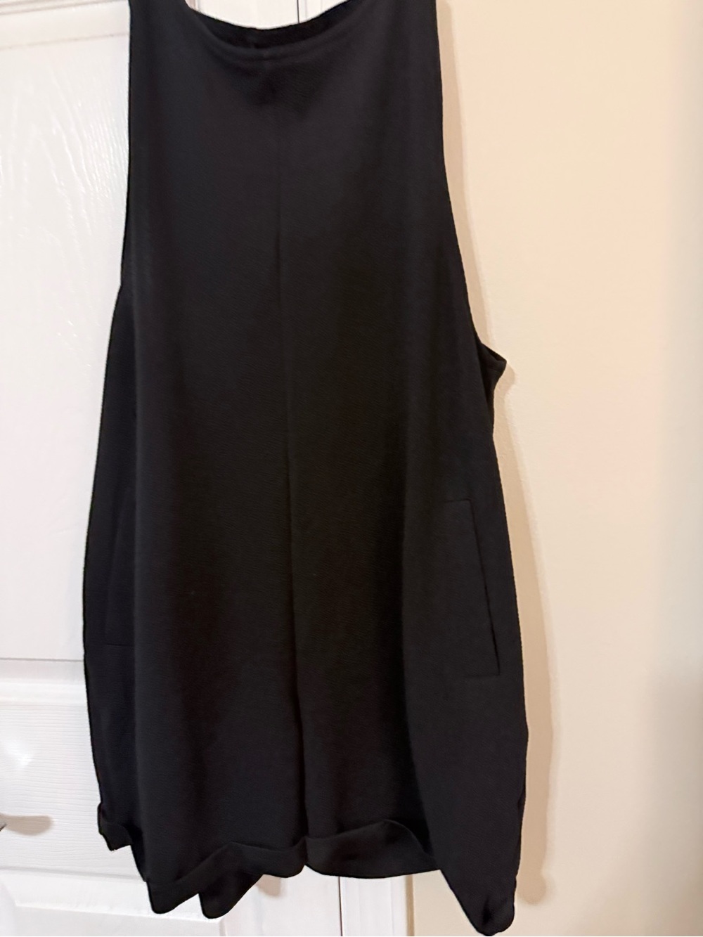 Black Sleeveless Women's Romper- Minimal A-Line